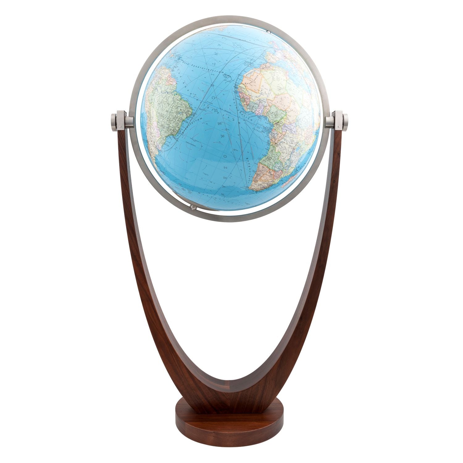 Columbus Standglobus Harmonie D 51 cm Kristallglas, Gabelfuß, beleuchtet