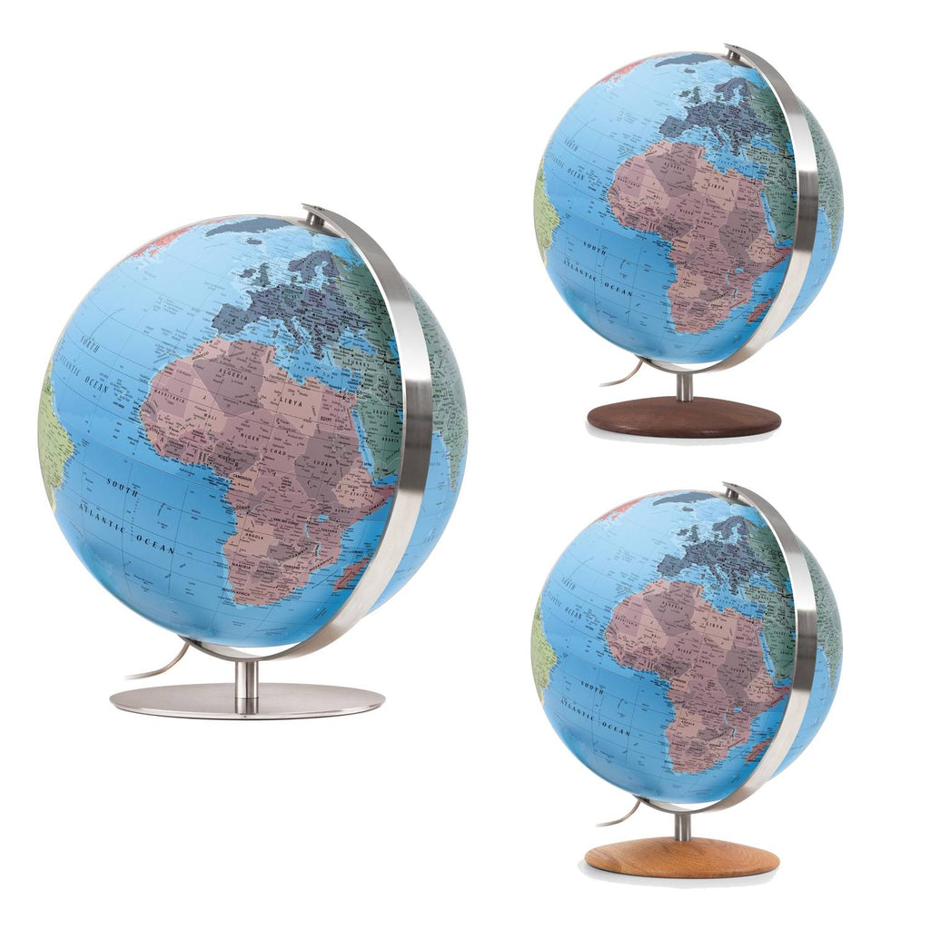 Räthgloben Leuchtglobus handkaschiert politisch 37 cm D, 42 cm H