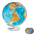 Columbus DUO globe lumineux, globe de table, D 400 mm, acier inoxydable, vue de détail